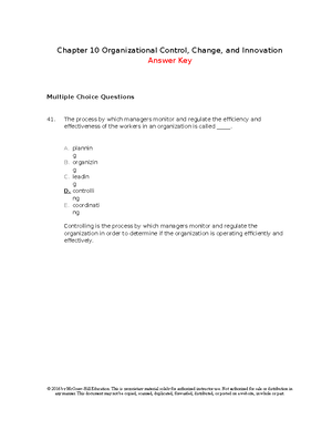 Ch01 - Test bank - Chapter 01 Managers and Managing Multiple Choice ...