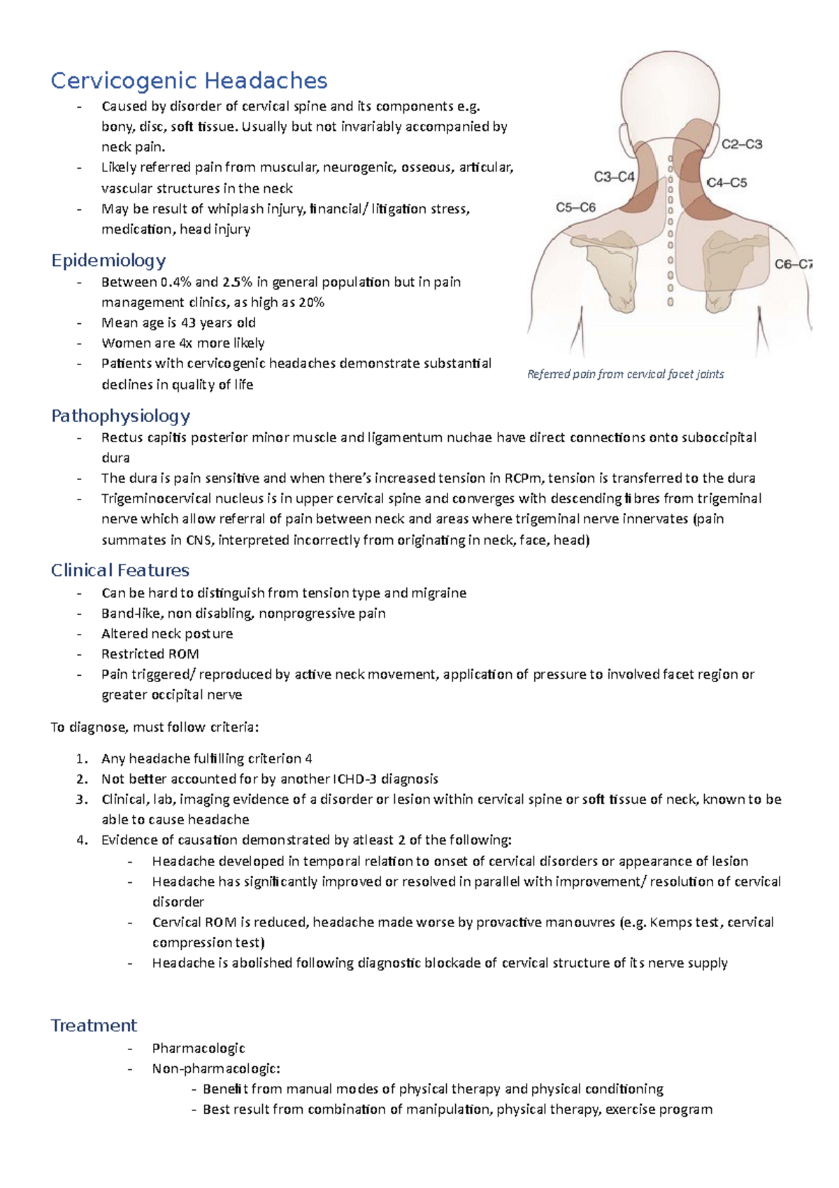 Cervicogenic Headaches - Cervicogenic Headaches Caused by disorder of ...