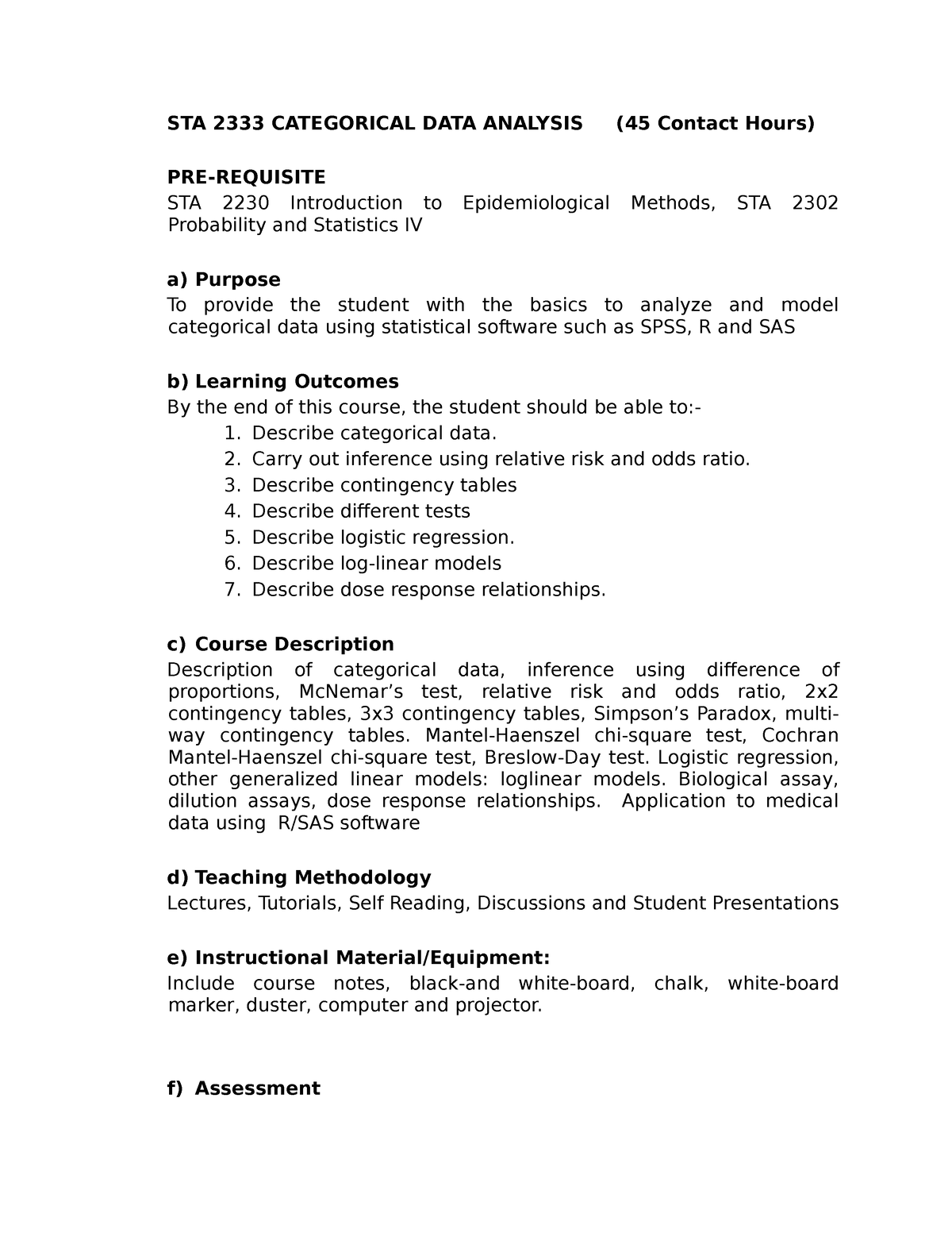 sta-2333-categorical-course-outline-1-sta-2333-categorical-data