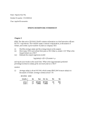 Topic 4&5(2019 )answer - International Economics I Problem Set 2 ...