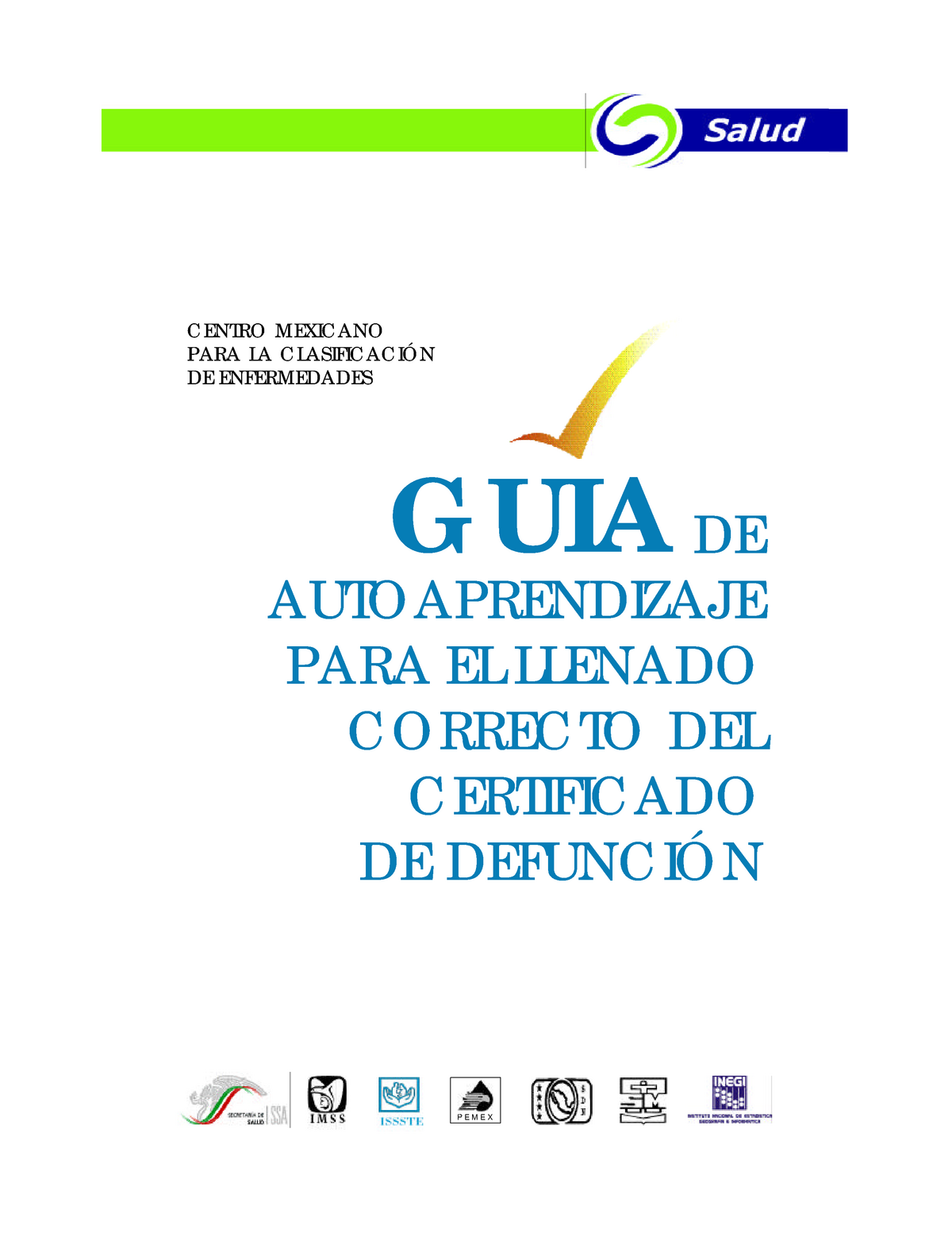 Guia para el llenado correcto del certificado de defunción