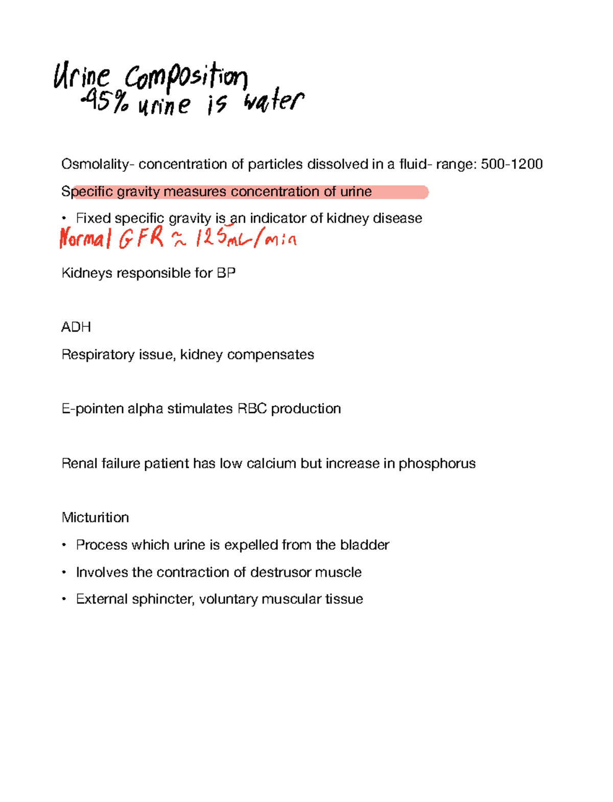 Chapter 61 and 62 In Class Osmolality concentration of particles