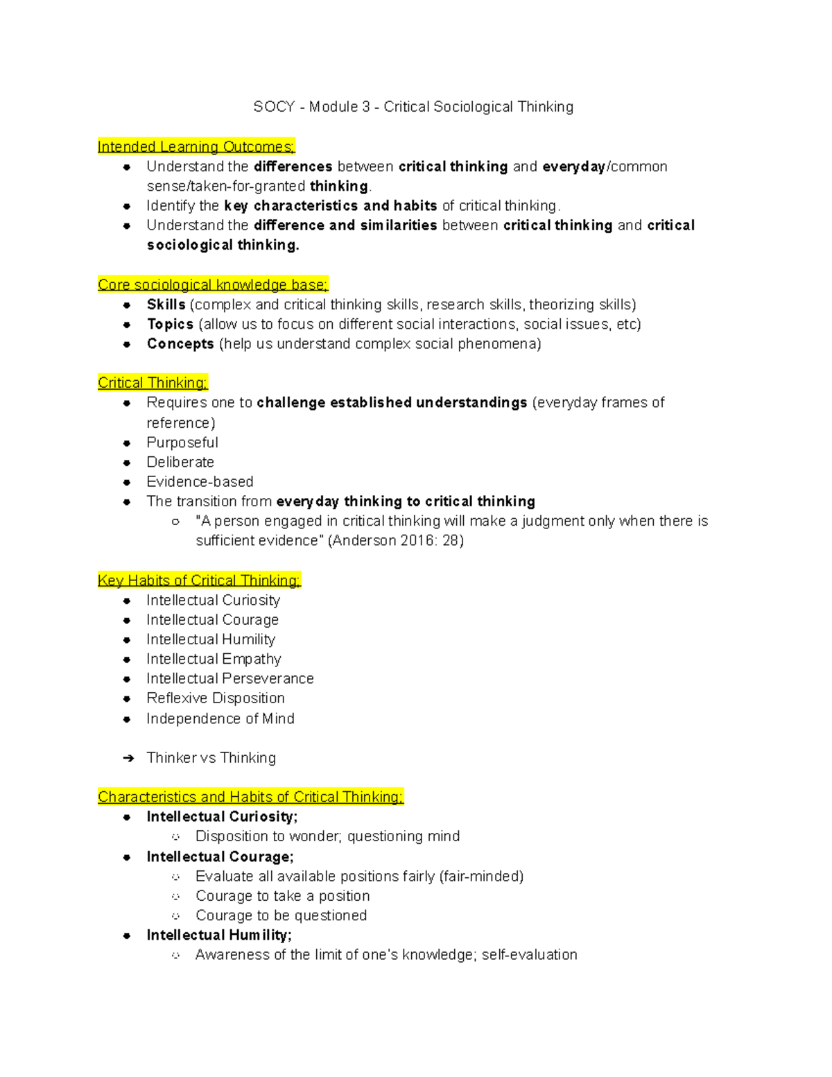 module 3 critical thinking activity psychology