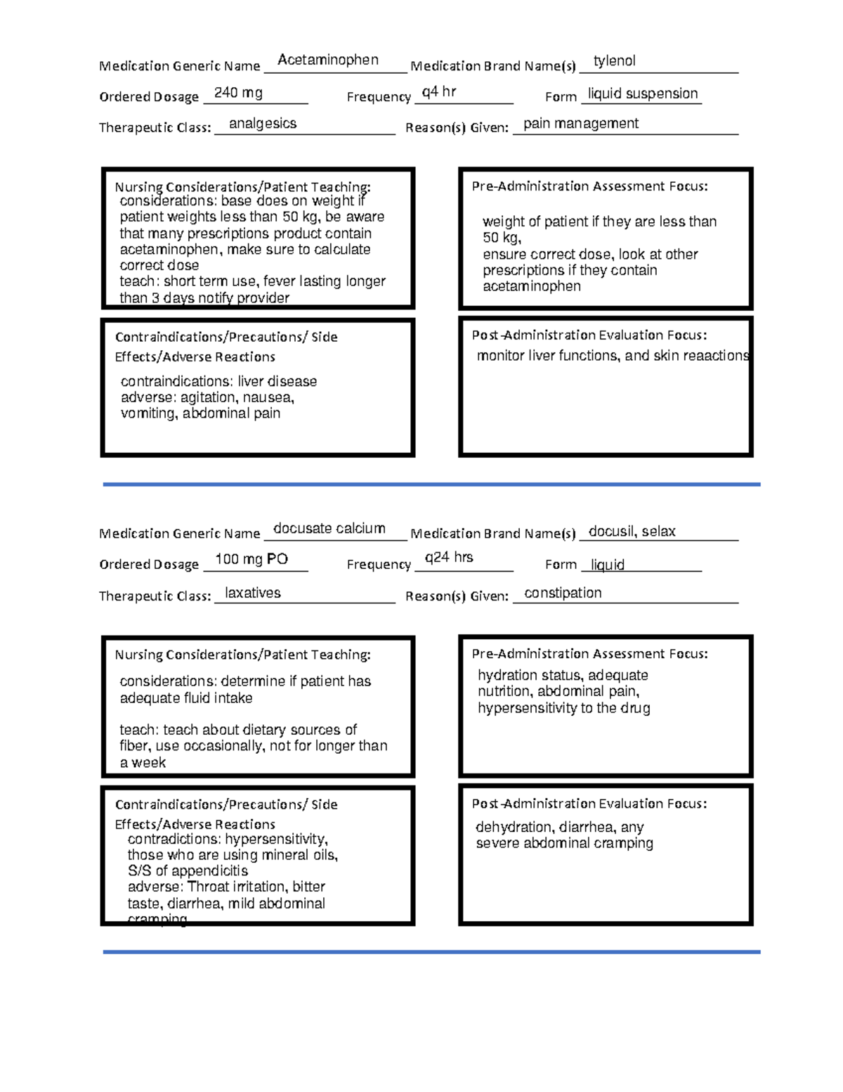 Peds med card 1 Brittany long vsim Medication Generic Name