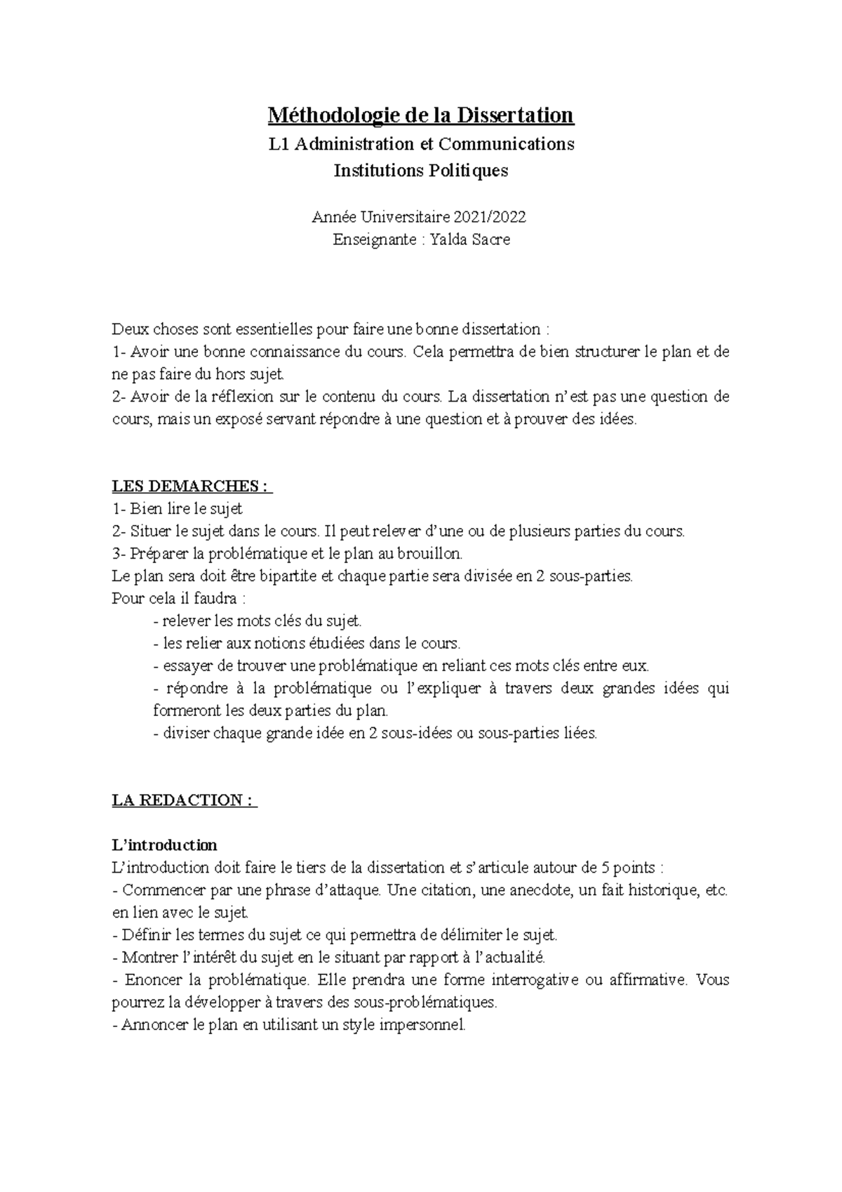 comment faire une dissertation en droit administratif