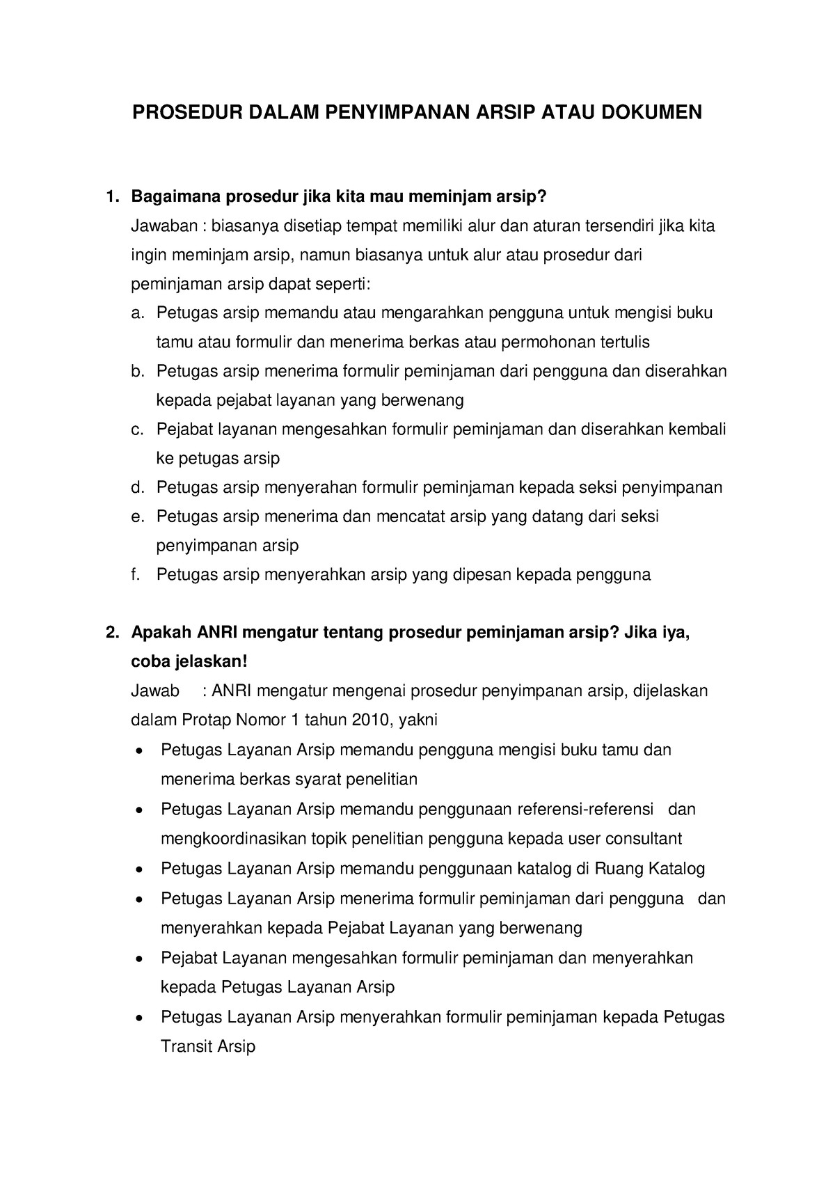 Prosedur Dalam Penyimpanan Arsip Atau Dokumen - PROSEDUR DALAM ...