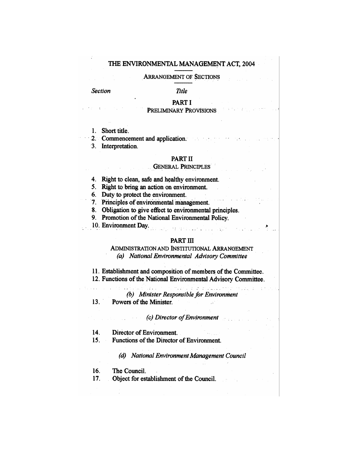 The Environmental Management Act 2004 Environmental Act Studocu