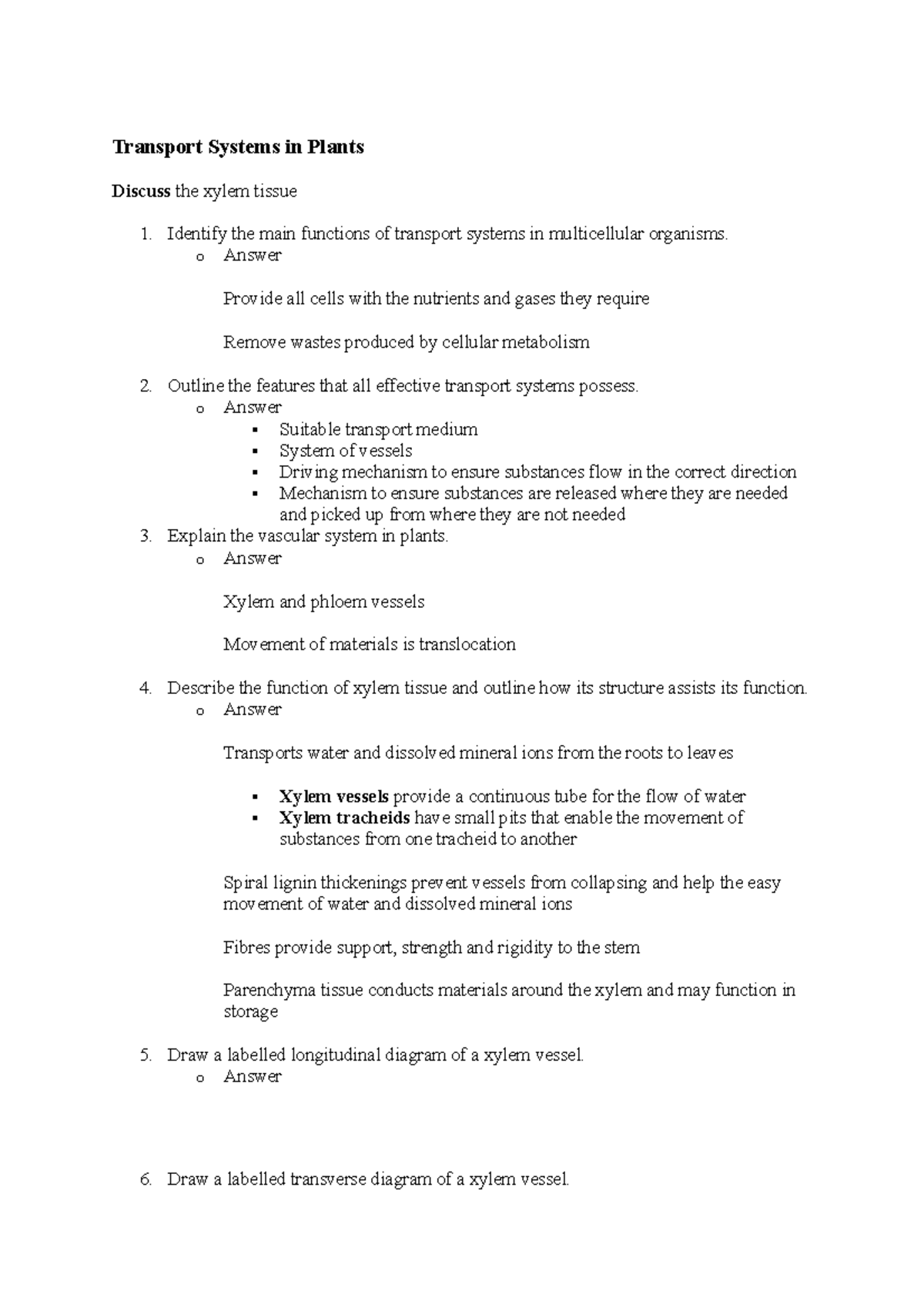 Transport Complete Notes Transport Systems In Plants Discuss The