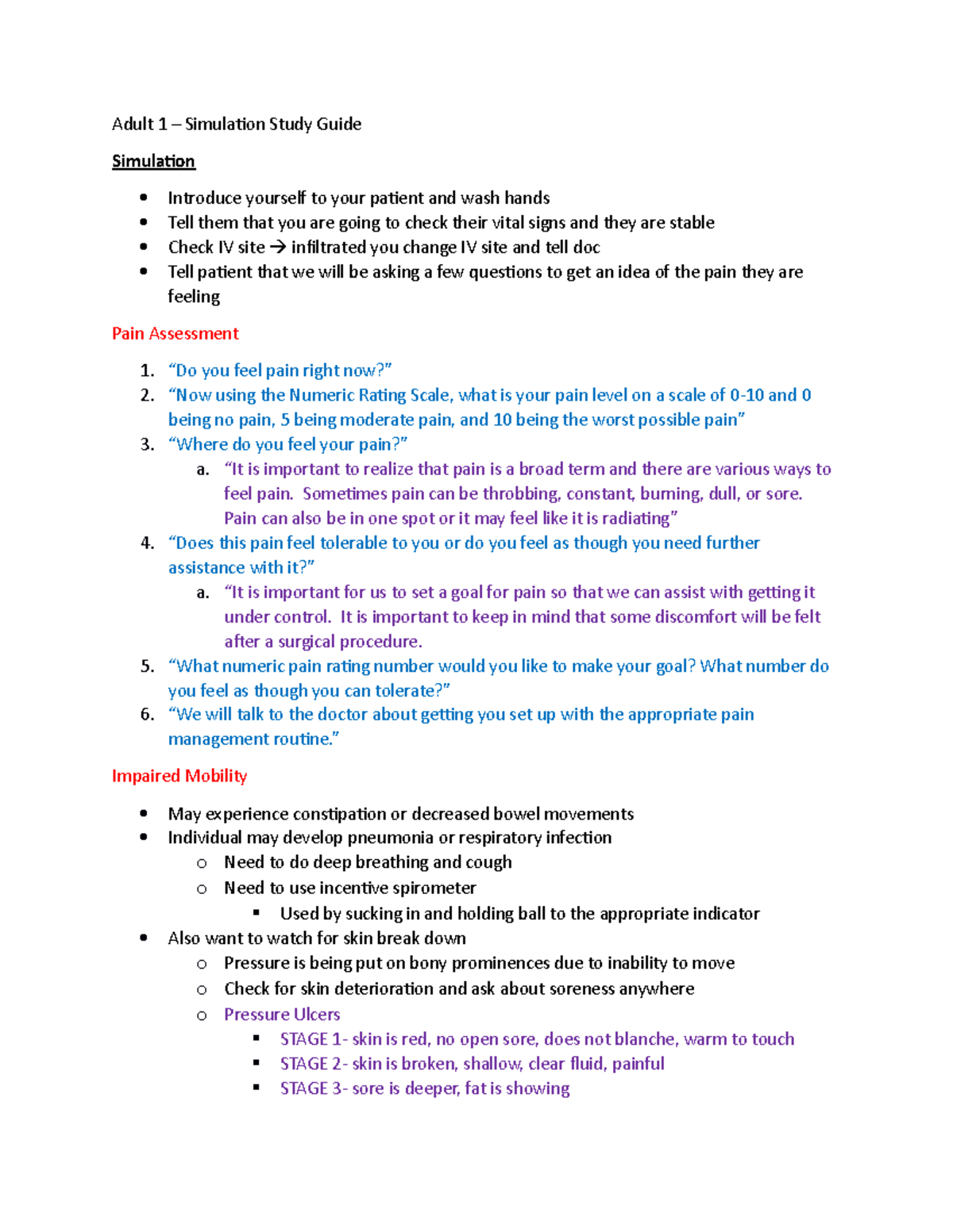 Adult 1 - Simulation Study Guide - Adult 1 – Simulaion Study Guide ...