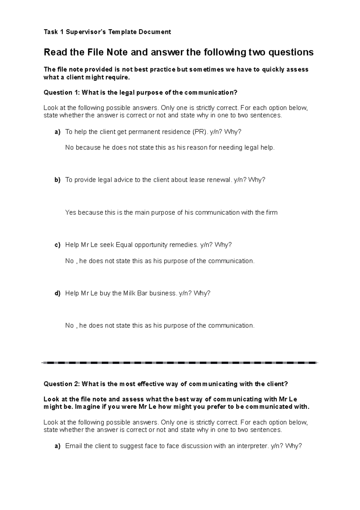 Module 1 - Task 1 - Supervisor's Template Document - LA2430 - Warwick ...