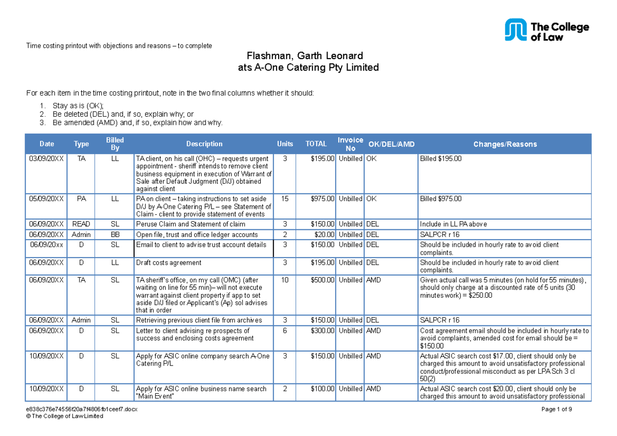 epr-t3-a2-plt-time-costing-printout-with-objections-and-reasons