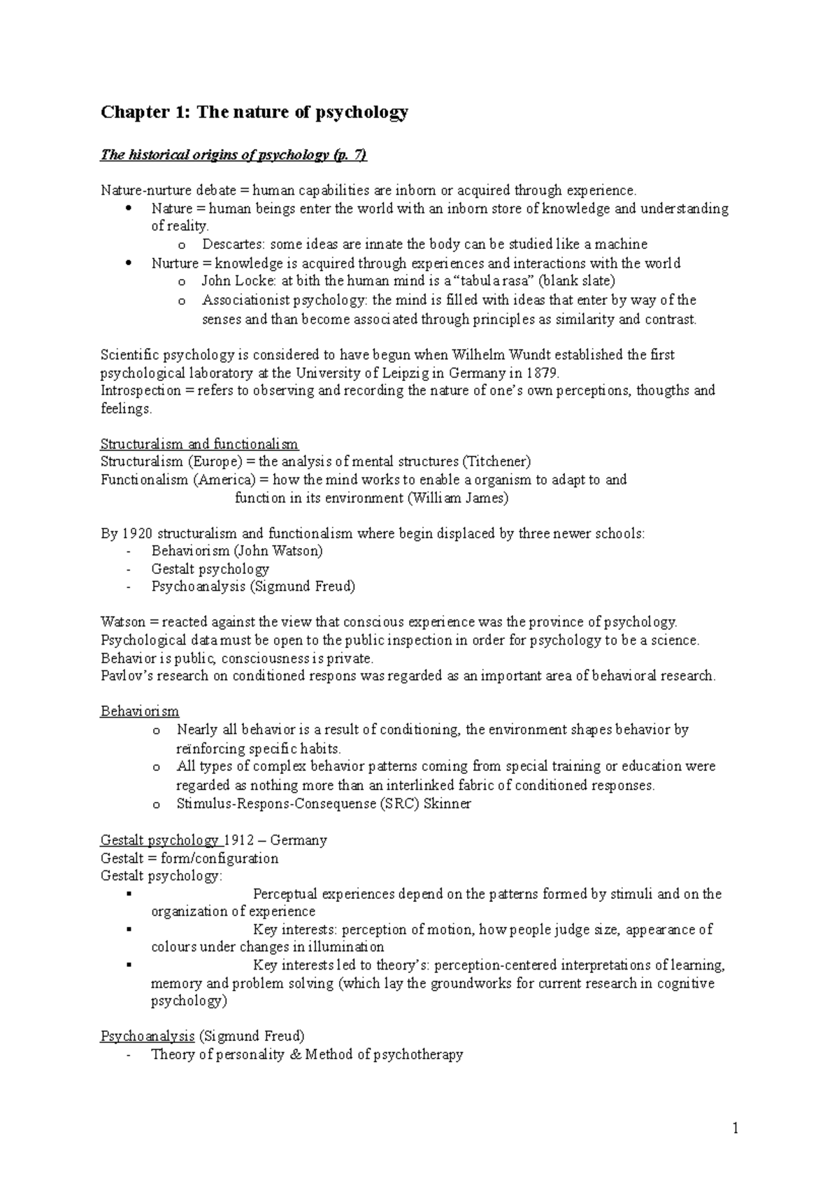 Samenvatting Atkinson & Hilgard's Introduction To Psychology - Chapter ...