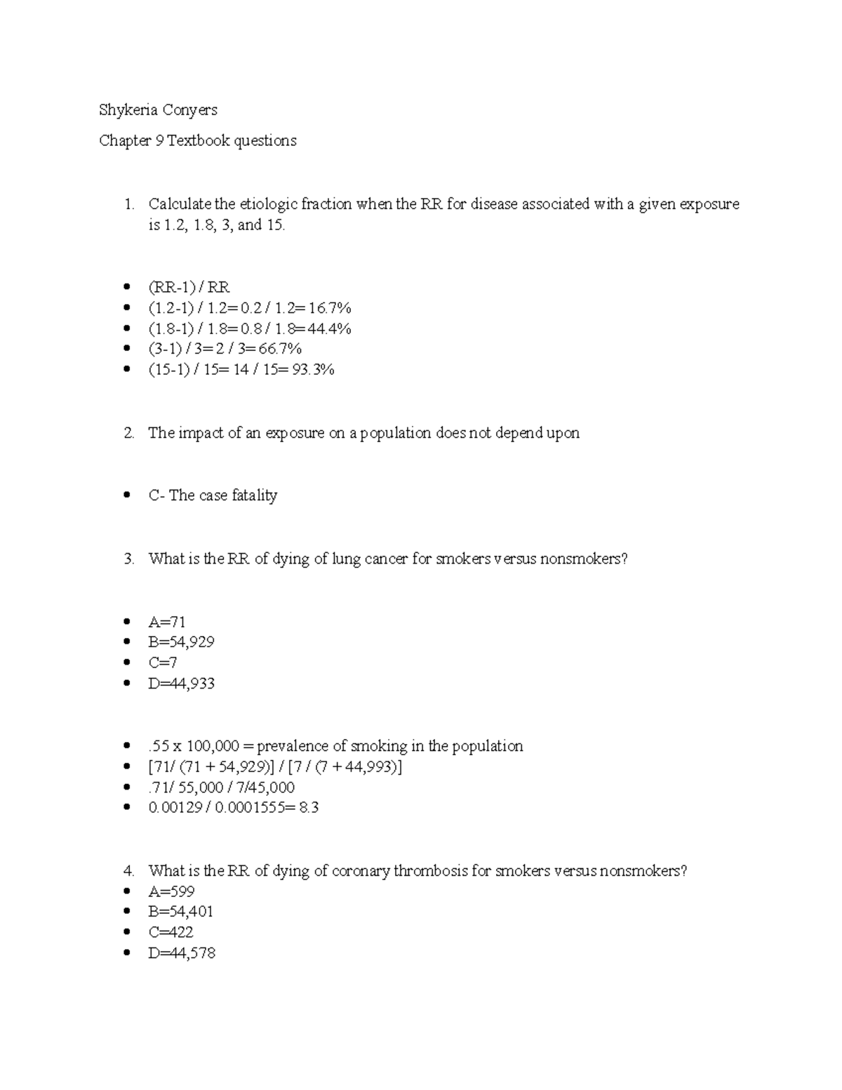 Chapter 9 Textbook Questions Shykeria Conyers Chapter 9 Textbook 