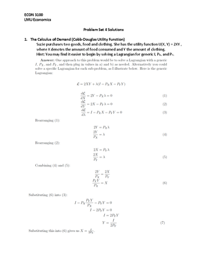 Problem Set 1 microeconomics - LMU Economics Problem Set 1 Solutions 1 ...