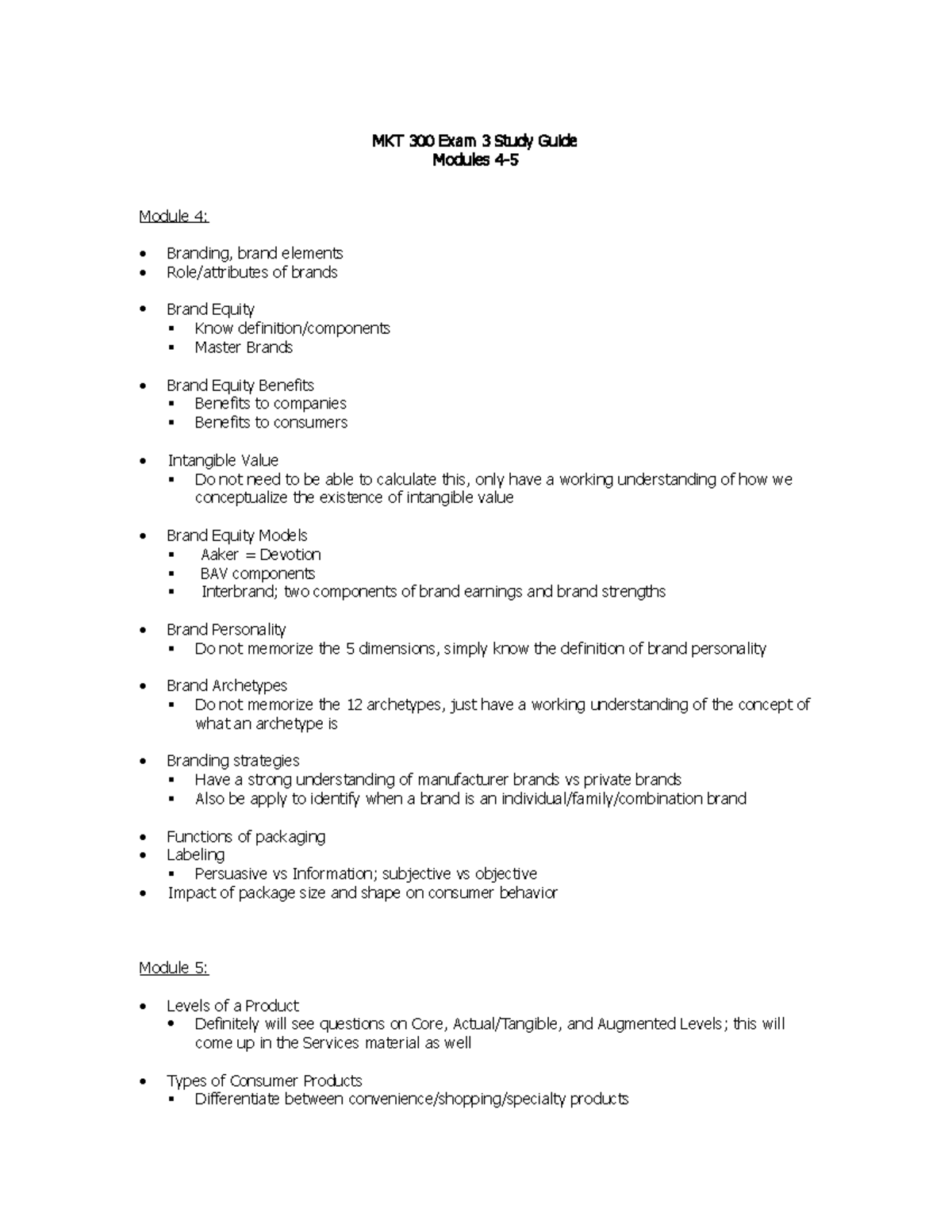 Study Guide March 9 Winter 2020, answers - MK T 300 Exam 3 Study Guide ...