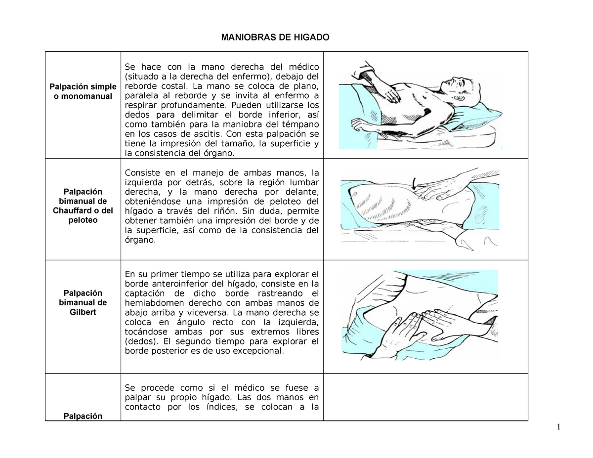 Maniobras De Abdomen Resumen Propedeutica Medica Maniobras De