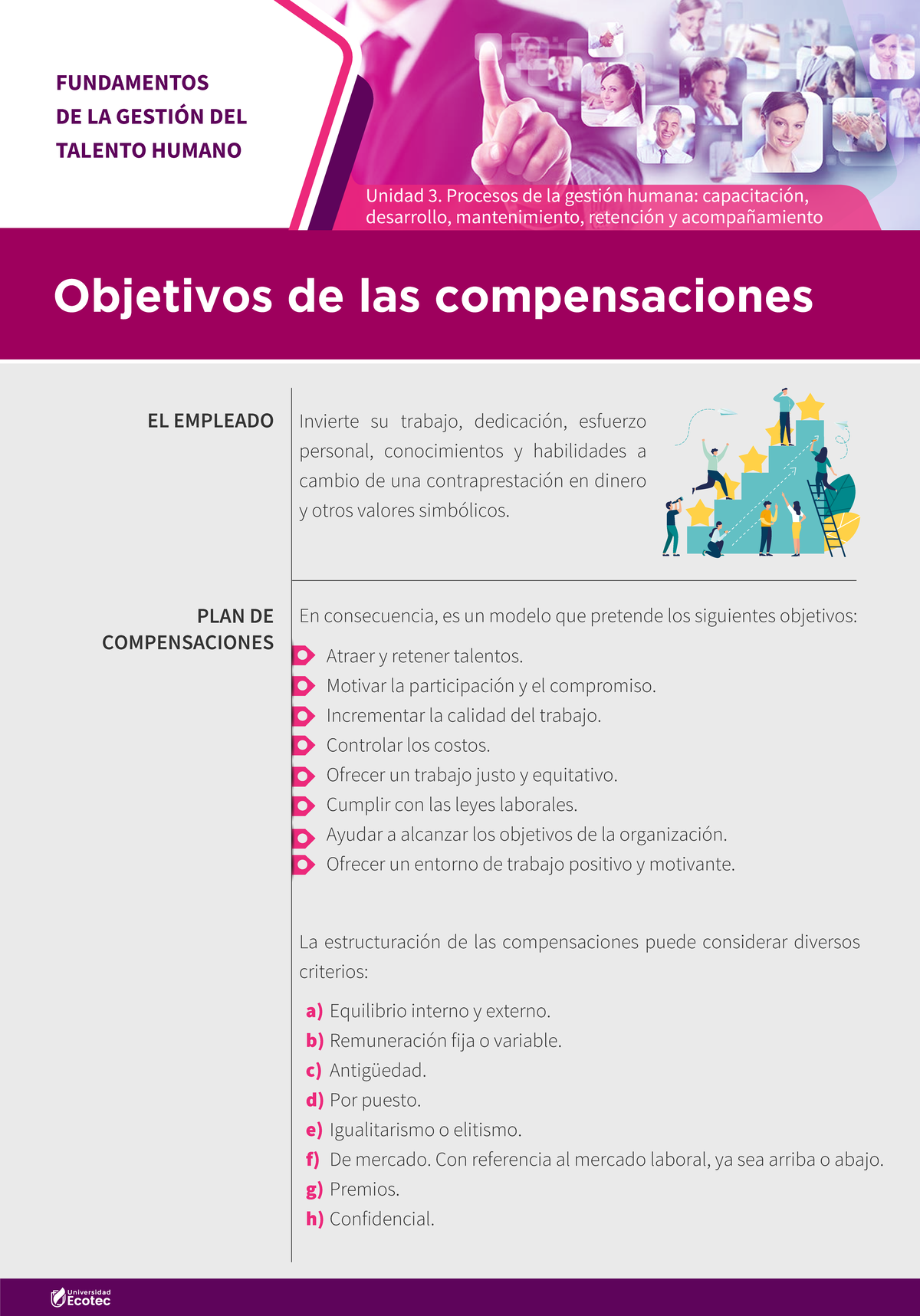 Objetivos de las compensaciones - En consecuencia, es un modelo que ...