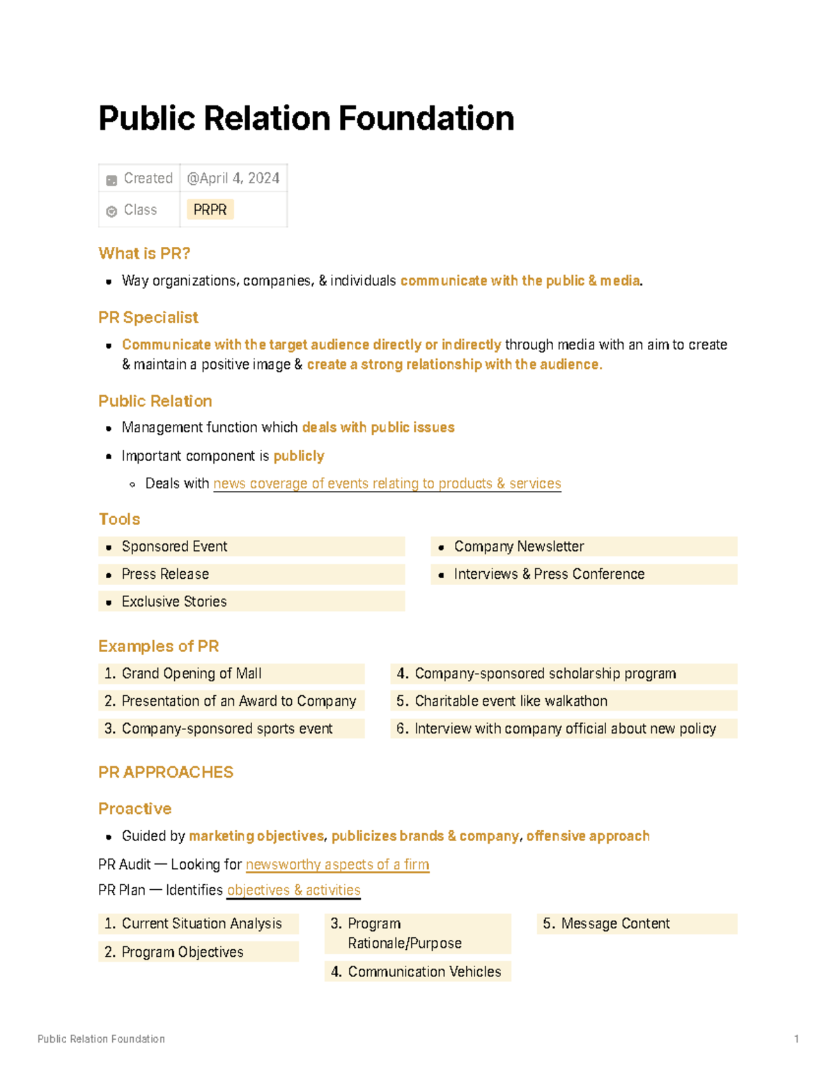 PRPR - Public Relation Foundation - Public Relation Foundation 1 Public ...