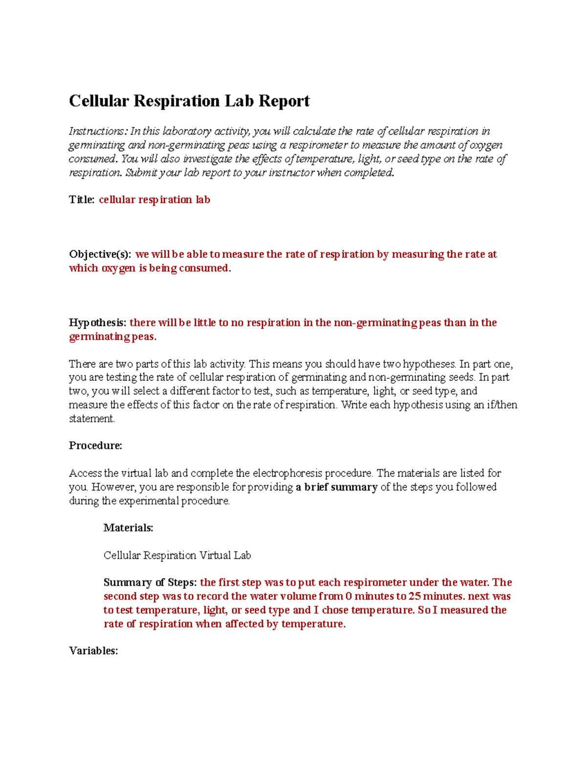 03.05 Cellular Respiration Lab Report - Cellular Respiration Lab Report ...