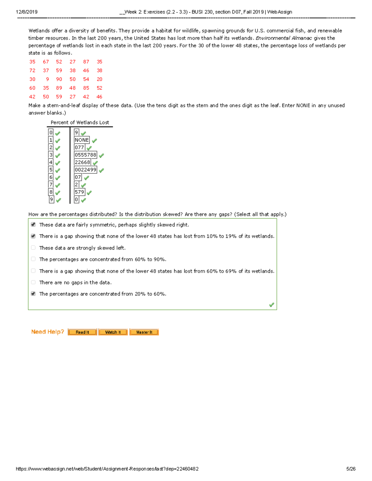 Class Notes 12 8 2019 Week 2 Exercises 2 3 BUSI 230 Section 