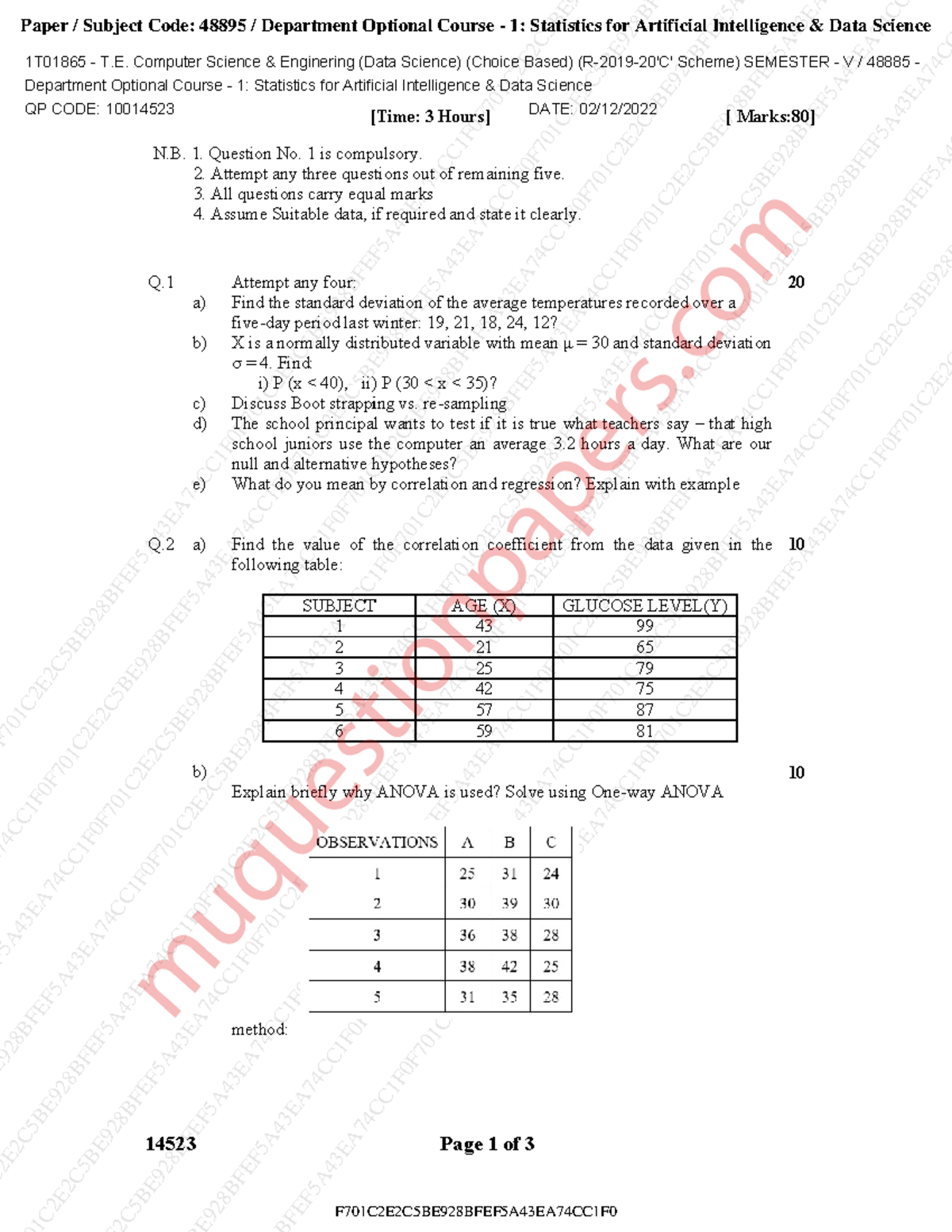 Be Computer-engineering-ai,ds,ml Semester-5 2022 December Dloc-i - Studocu