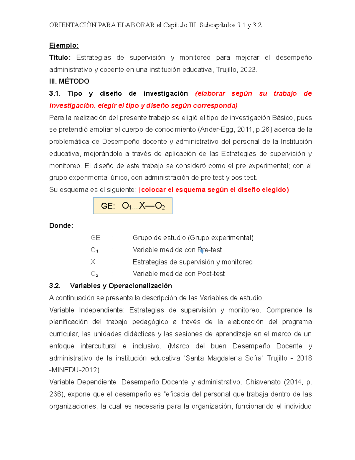 Ejemplo CAP III Metodo 3.1, 3 - ORIENTACIÓN PARA ELABORAR el Capítulo ...
