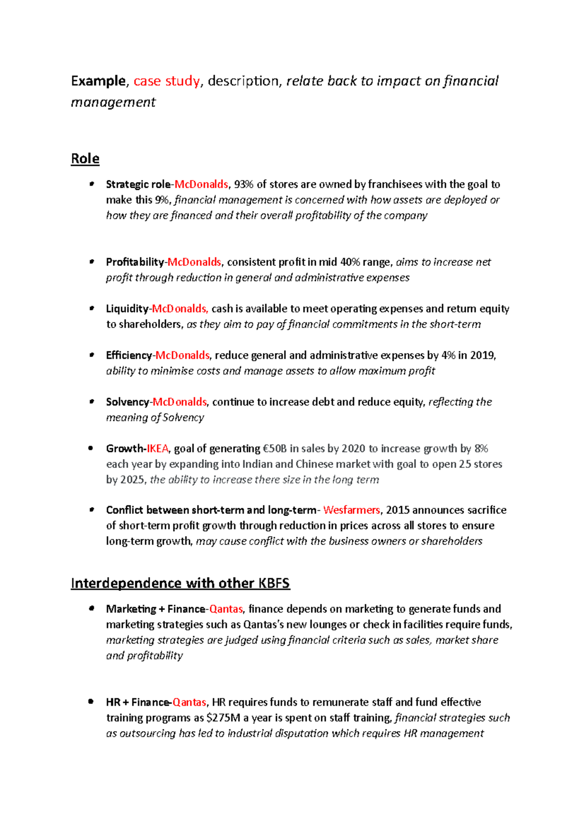 how to write a case study in finance