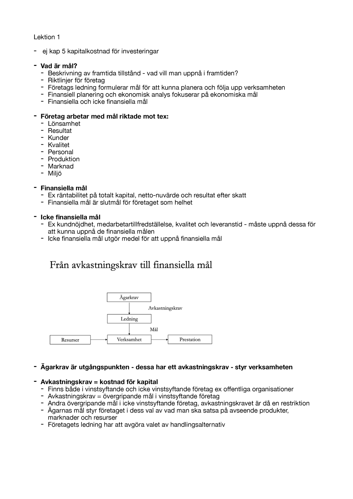 Finansiell Planering Och Ekonomisk Analys - Lektion 1 Ej Kap 5 ...