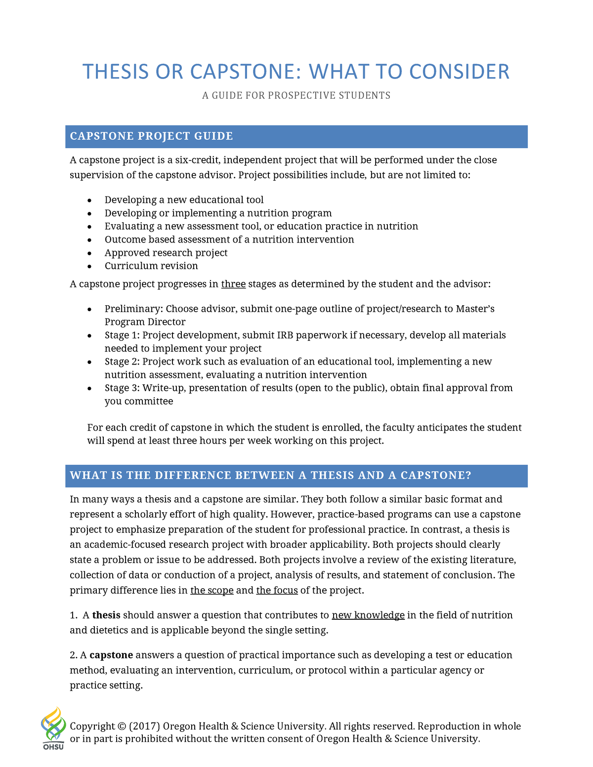 thesis vs capstone reddit