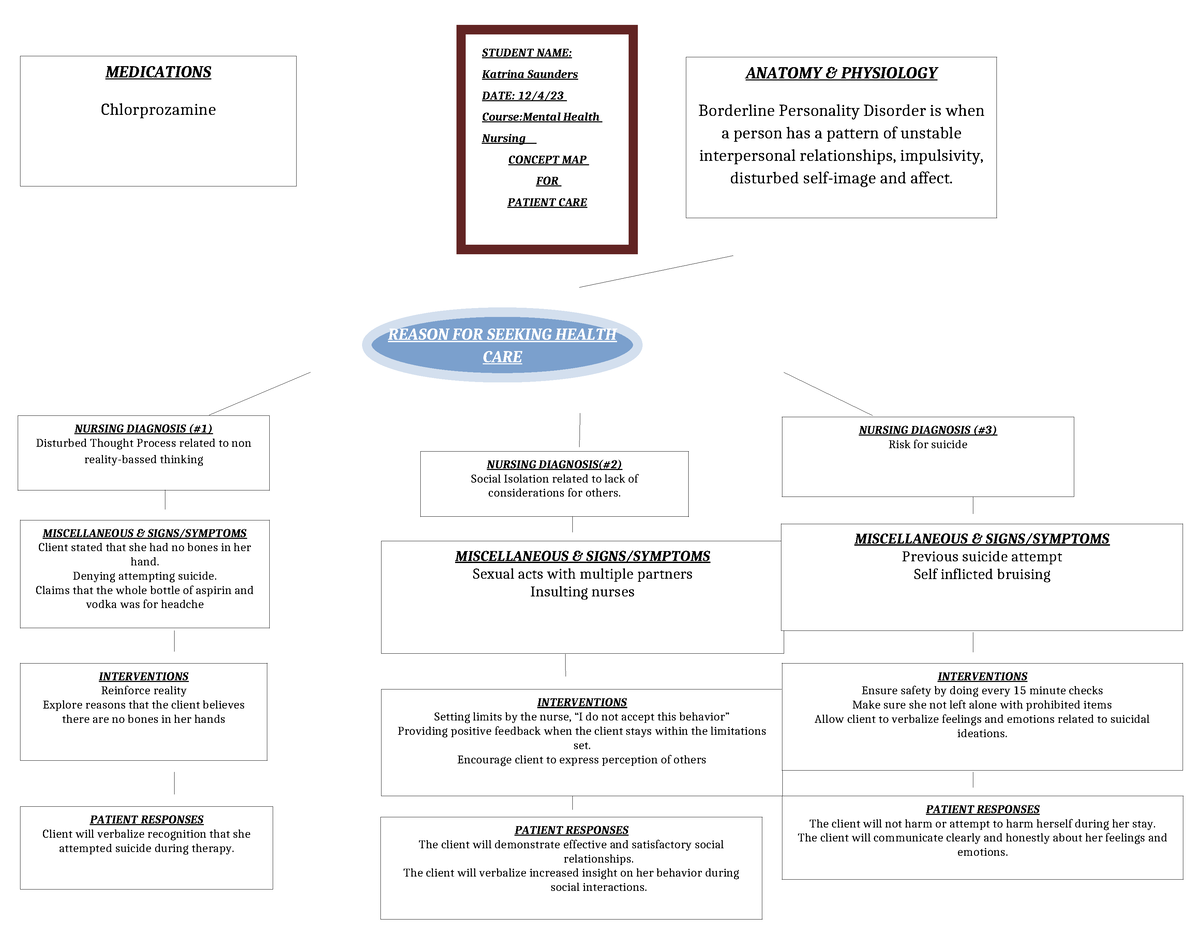 Medical Surgical Concept Map REASON FOR SEEKING HEALTH CARE NURSING   Thumb 1200 927 