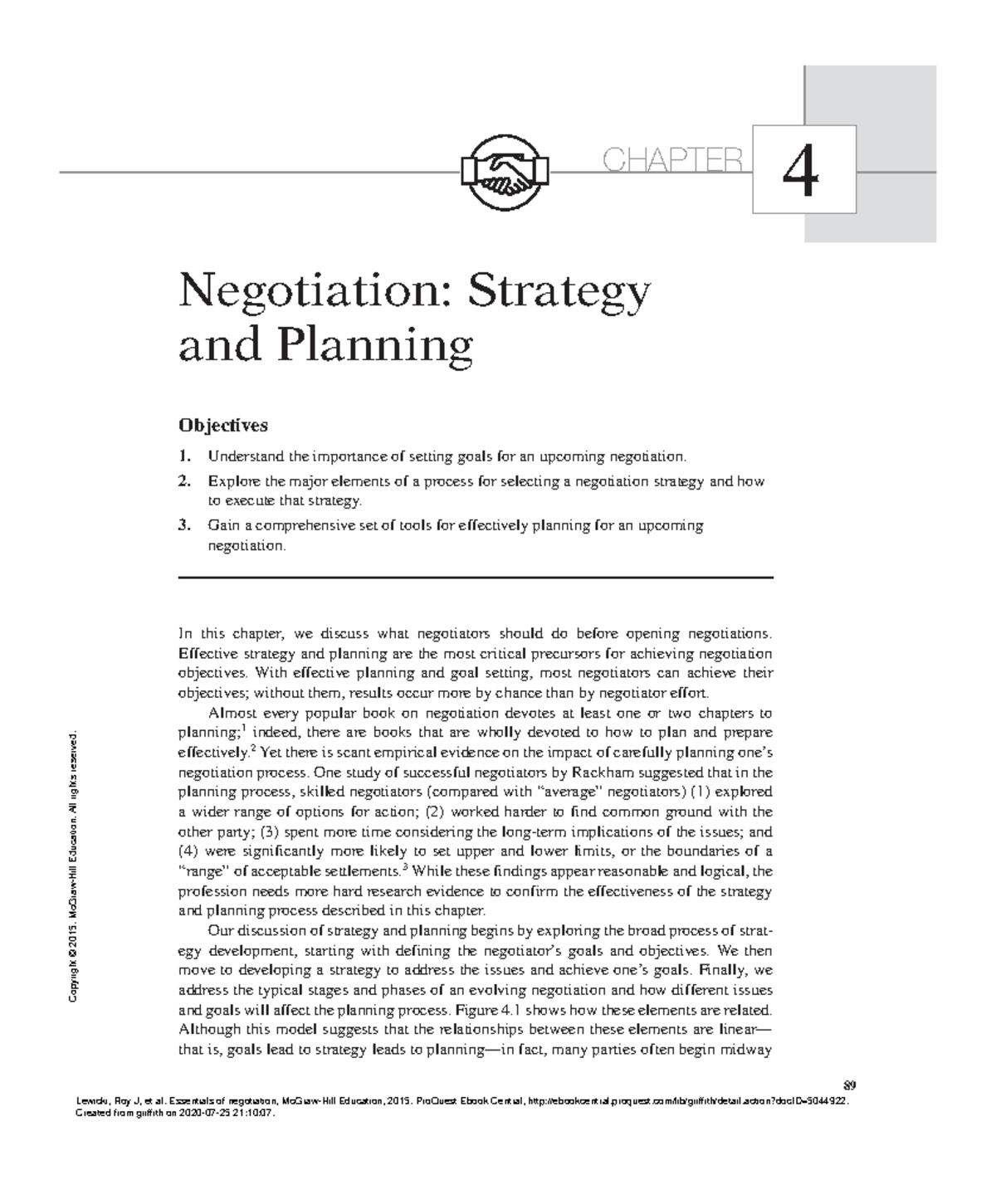 4. Negotiation Strategy And Planning - 89 Negotiation: Strategy And ...