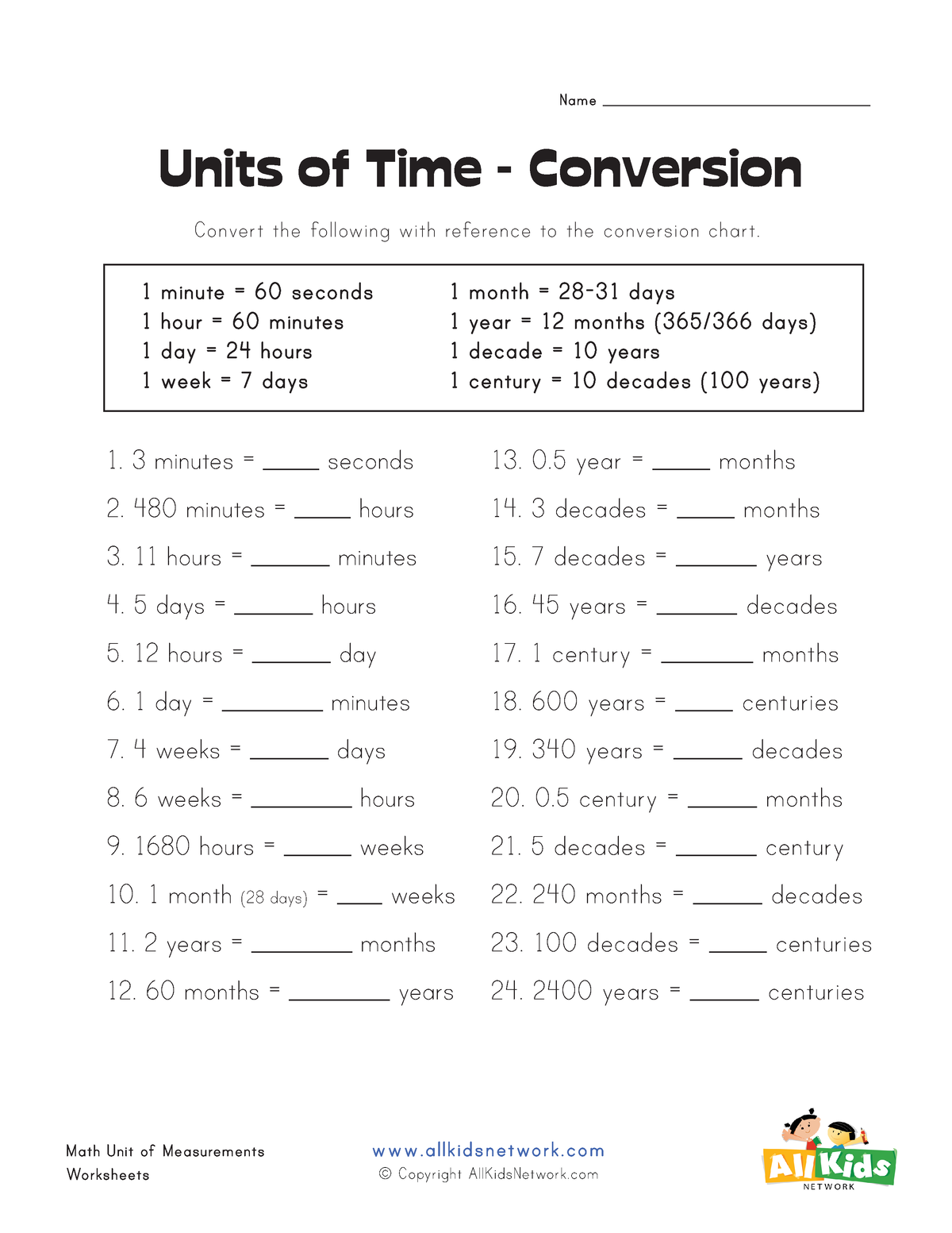 my homework lesson 7 convert units of time