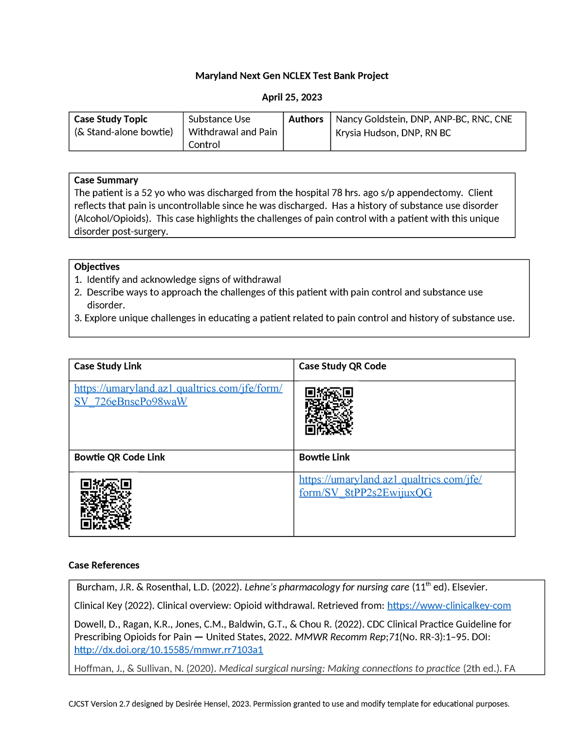 university of maryland nclex case study