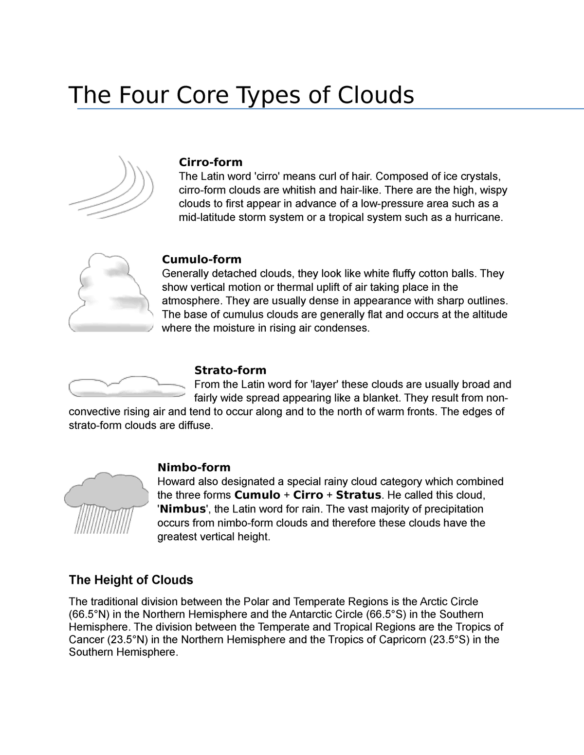 The Four Core Types of Clouds - The Four Core Types of Clouds Cirro ...