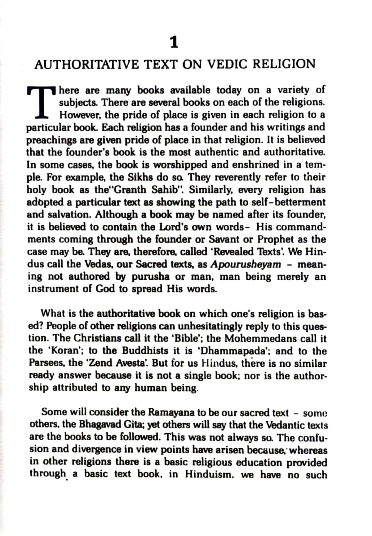 essay on vedic religion