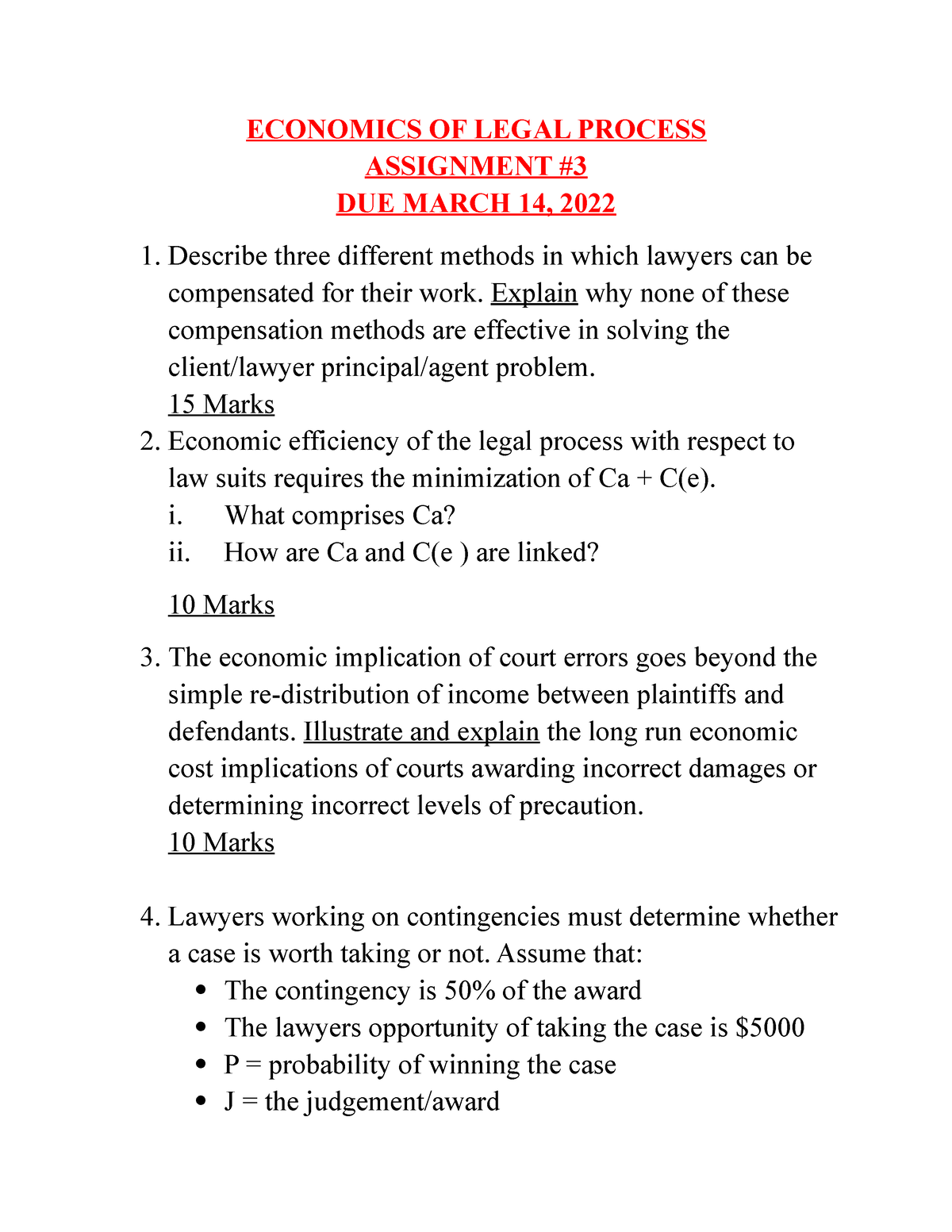 assignment 3 economics