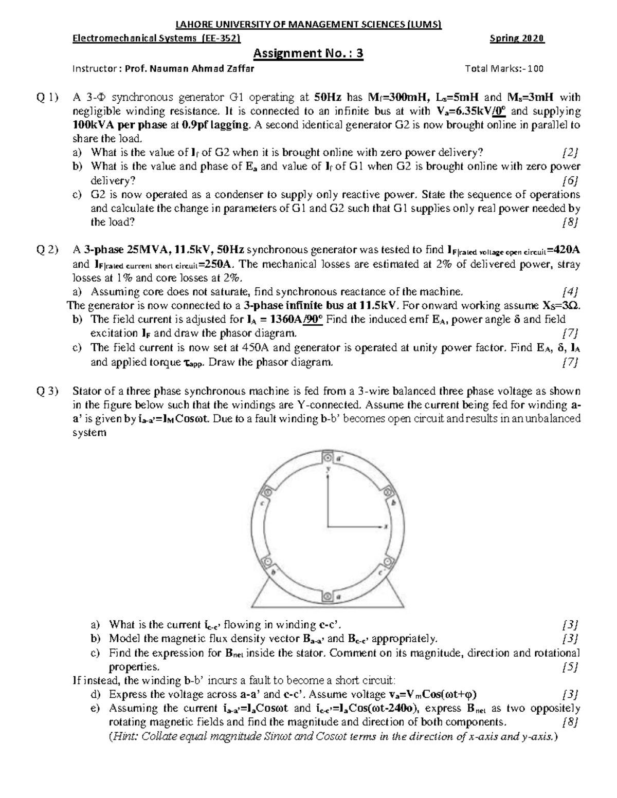Assignment+3 - Assignment 3 - LAHORE UNIVERSITY OF MANAGEMENT SCIENCES ...