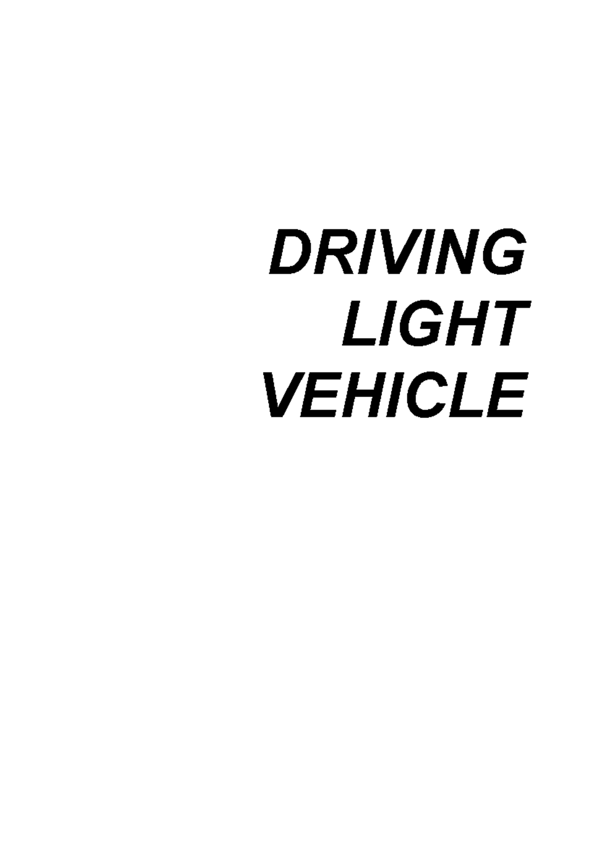 PTS title page - Driving NCII Lesson - BSE major in English - DRIVING ...