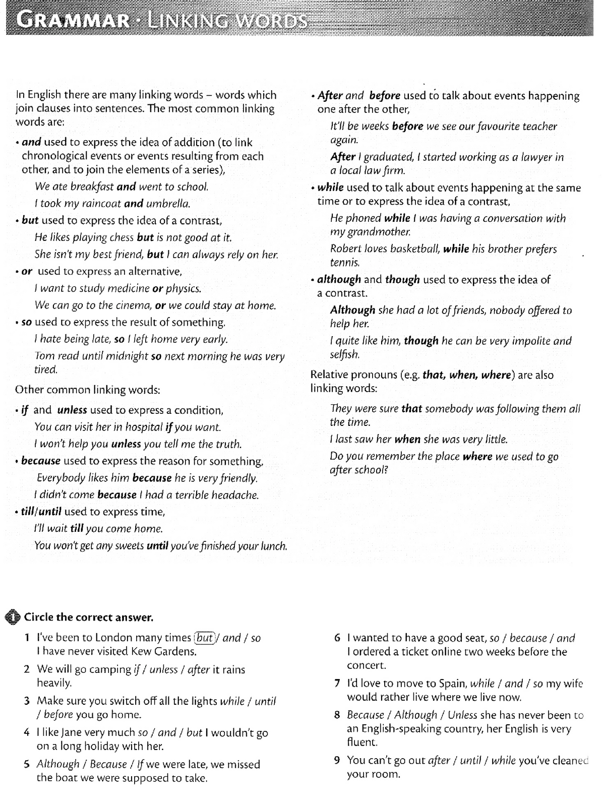 linking words essay cae