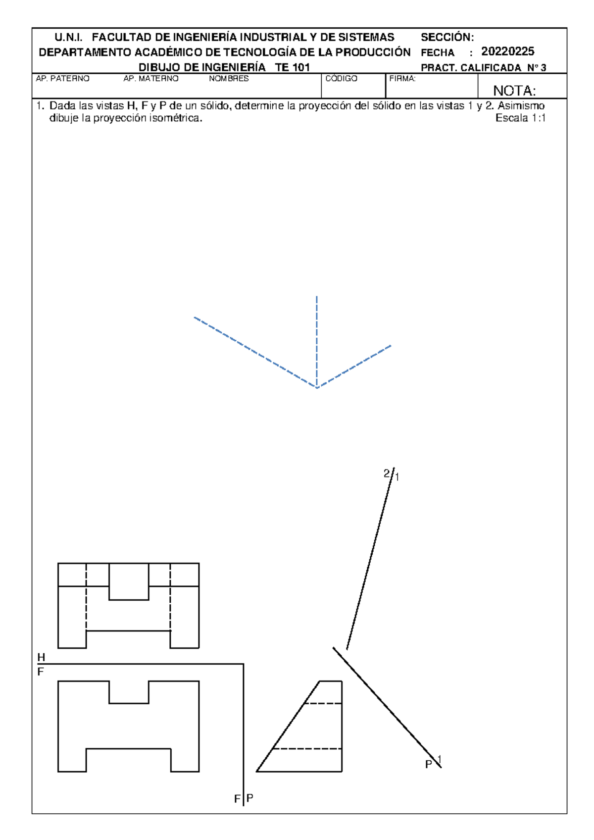 3a PC 2022-3 FIIS UNI - PC DE DIBUJO - Dibujo Tecnico - U.N. FACULTAD ...