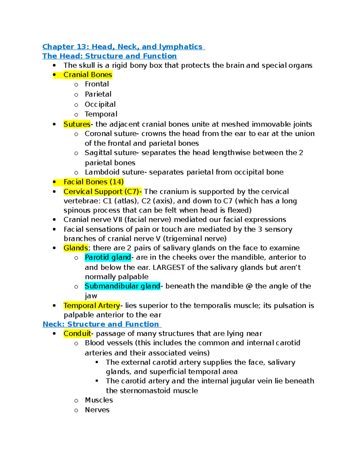 Assessment of the heart and neck vessels image