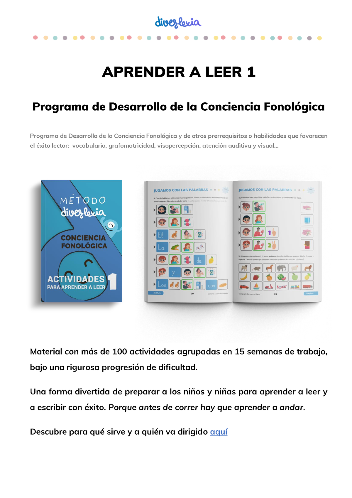 1-Metodo-Diverlexia - ________ APRENDER A LEER 1 Programa De Desarrollo ...