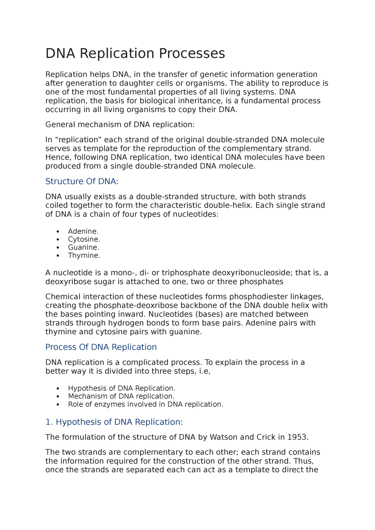 research paper about dna replication