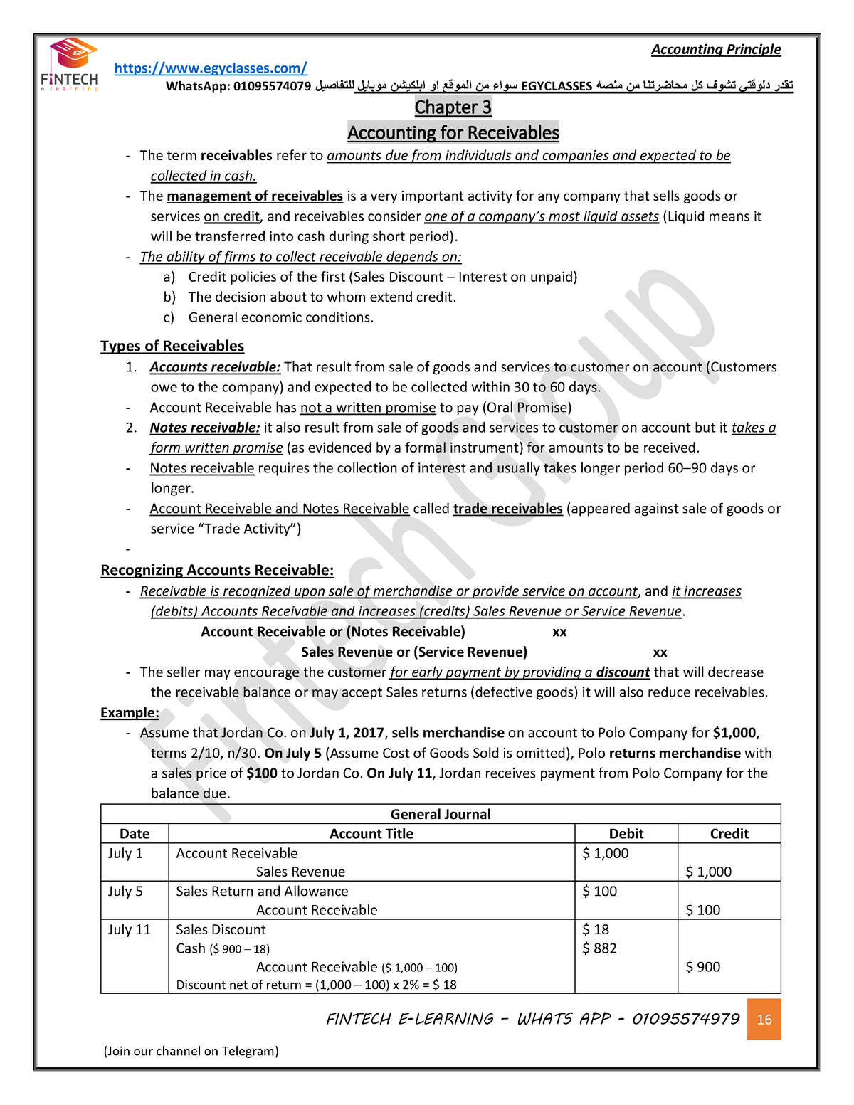 chapter-3-account-receivable-egyclasses-whatsapp-01095574079