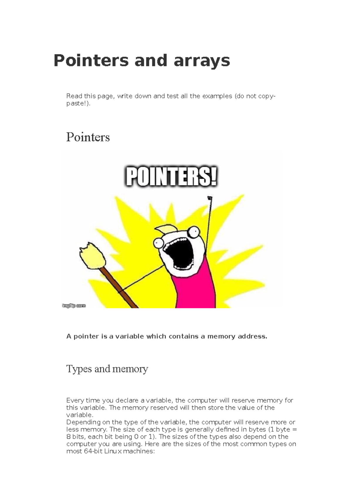 Understanding Pointers and arrays in C Programming - Pointers and ...