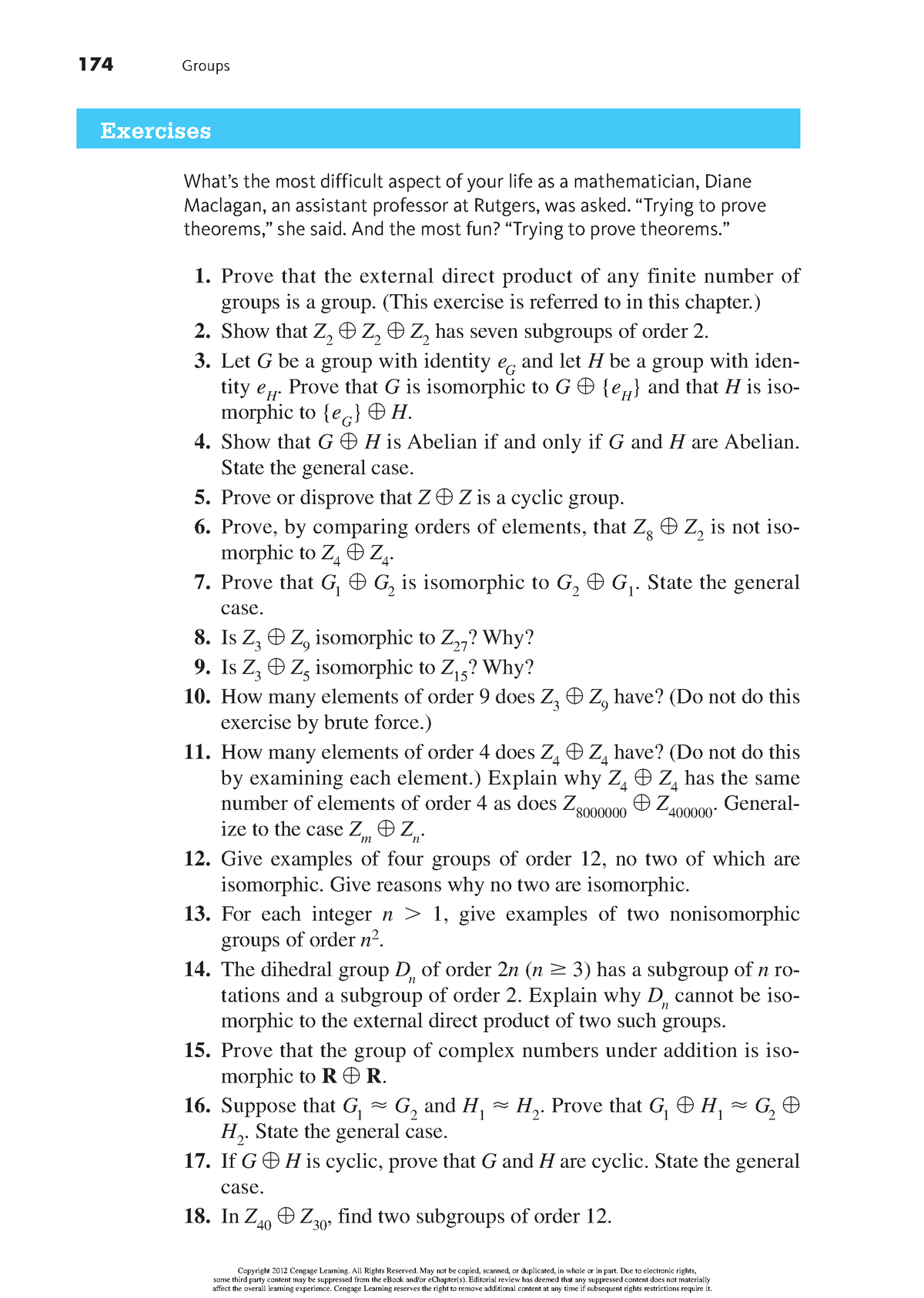 Exercises Bab 8 - Ini Adalah Materi Pada Mata Kuliah Struktur Aljabar ...