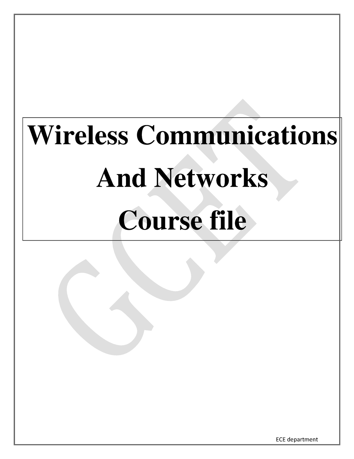 Important Lecture Notes - Wireless Communications And Networks Course ...