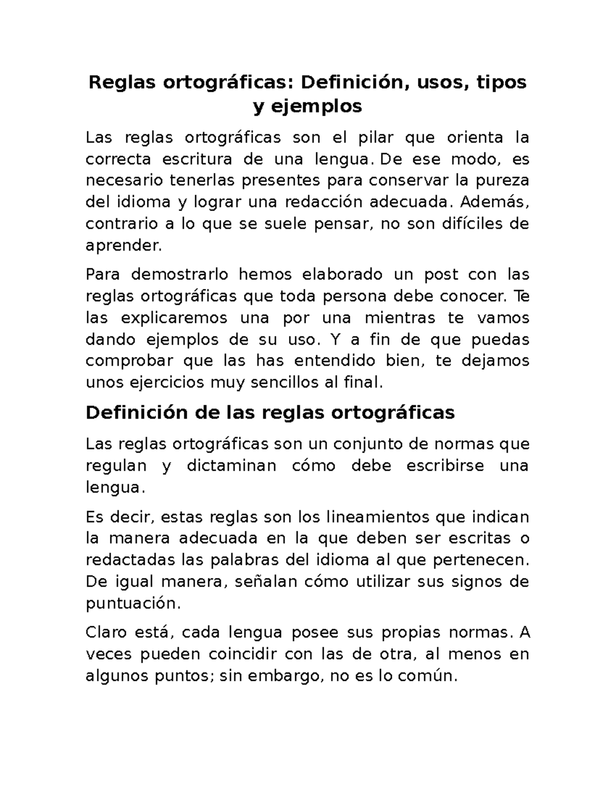 Reglas Ortográficas - Reglas Ortográficas: Definición, Usos, Tipos Y ...