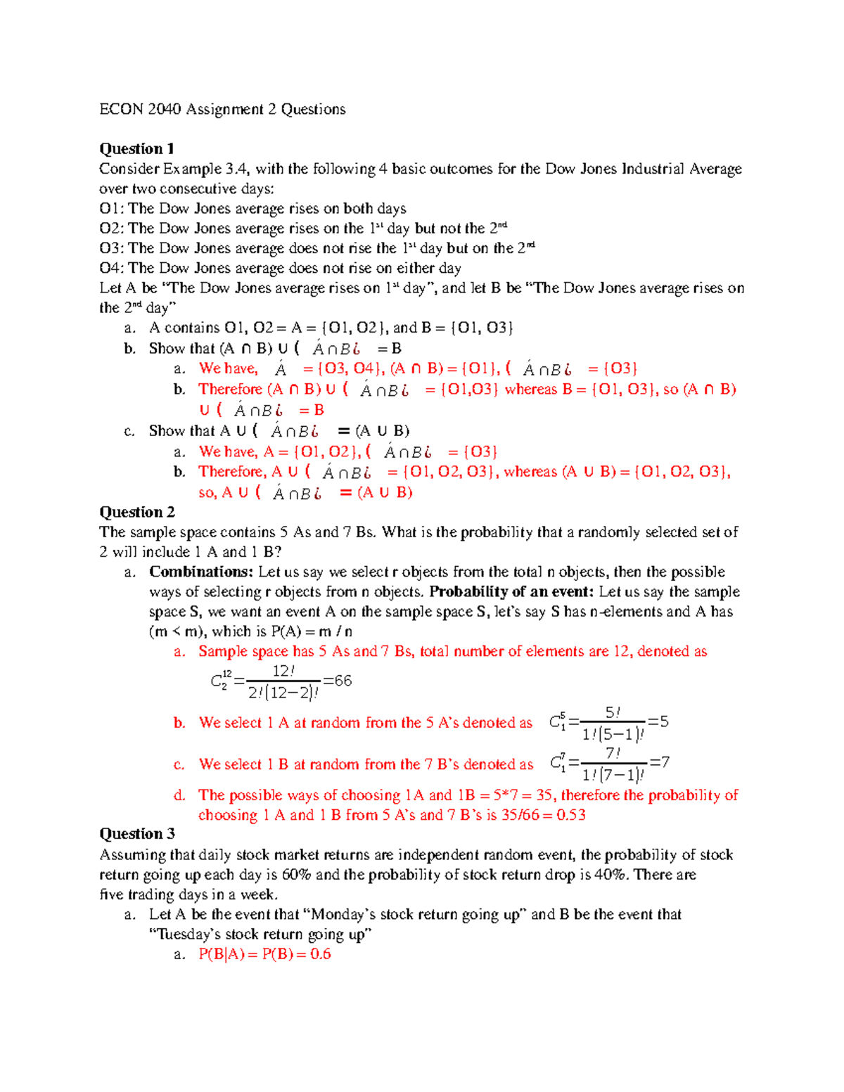 ECON 2040 Assignment 2 - tbh i dont know what to tell ya i hope this ...