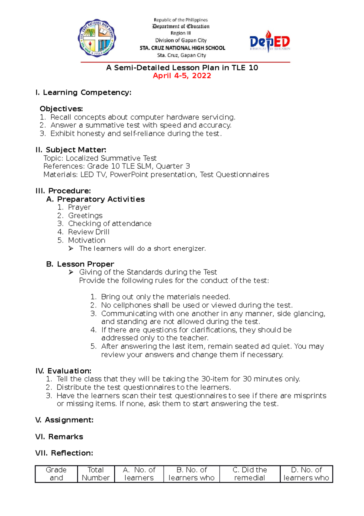 transaction methodology in lesson plan